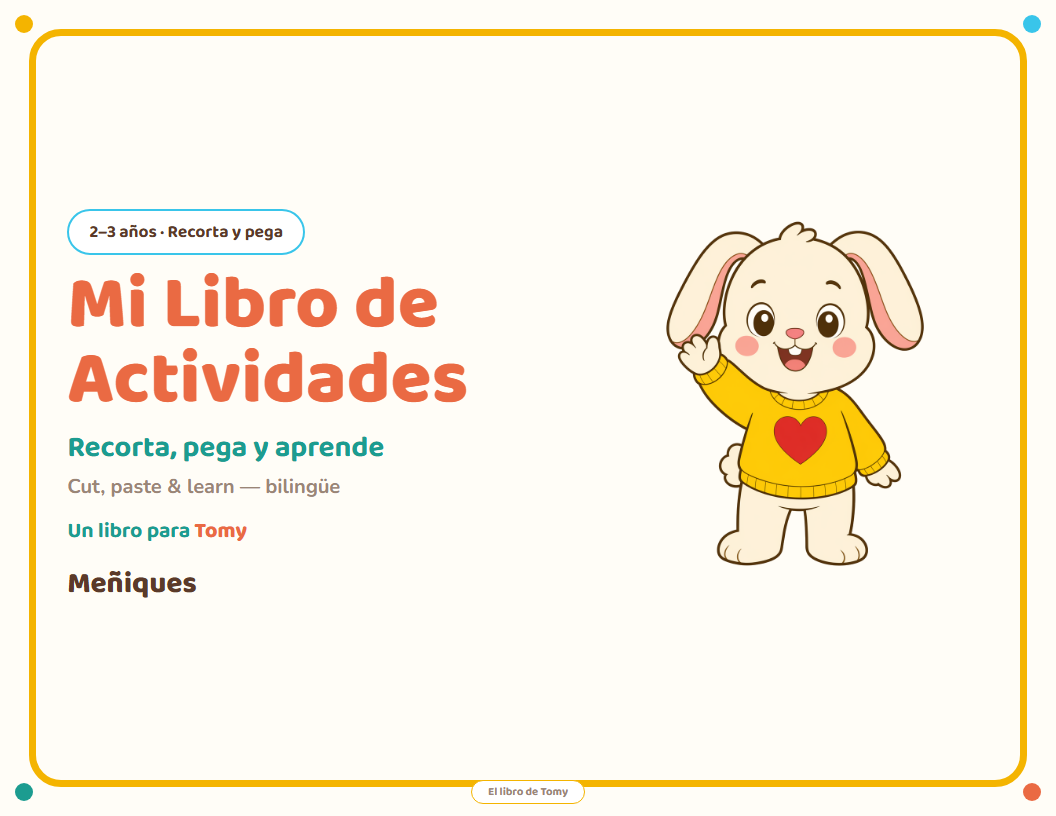 Mi Libro de Actividades, personalizado con el nombre